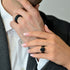 Set of Two Rings: Women's Oversized Pear & Men's Infinity Collection